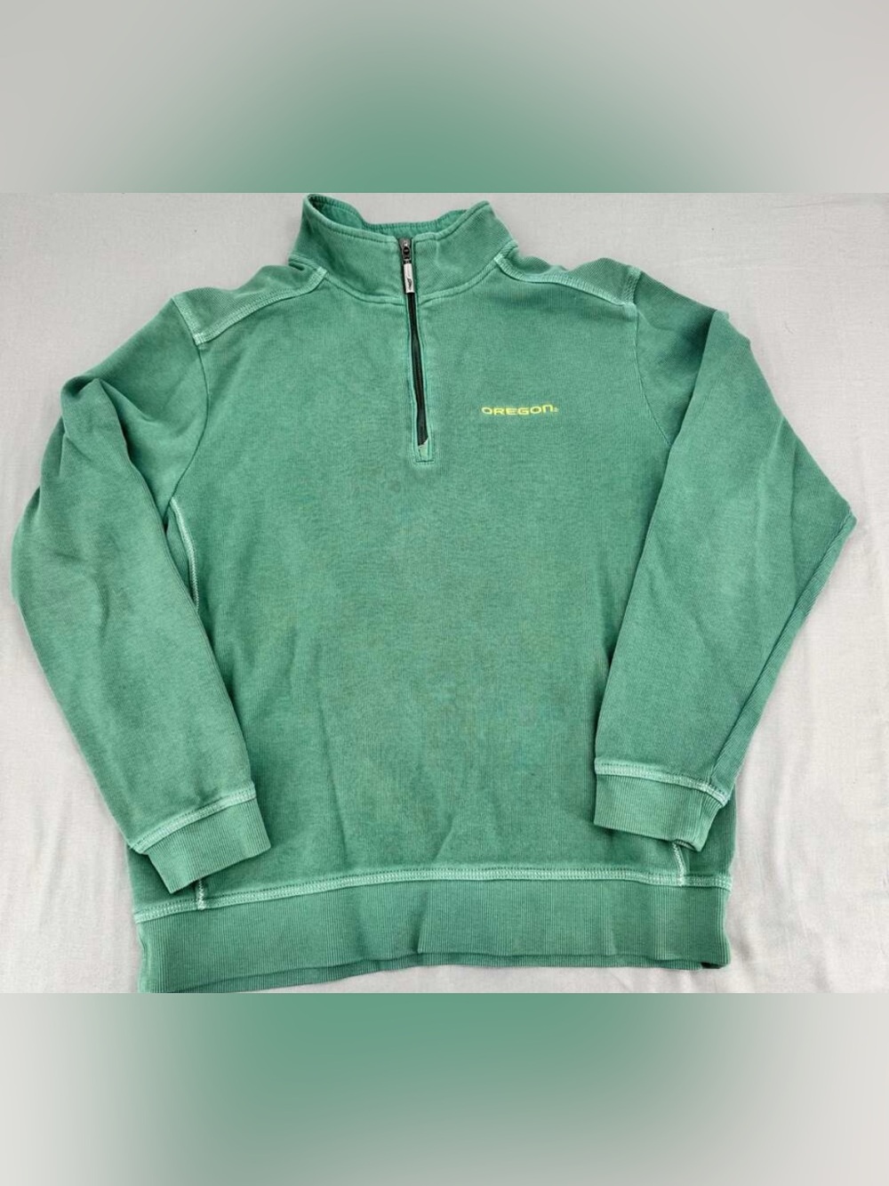Tommy Bahama Oregon Ducks 1/4 Zip Pullover Sweatshirt Green M